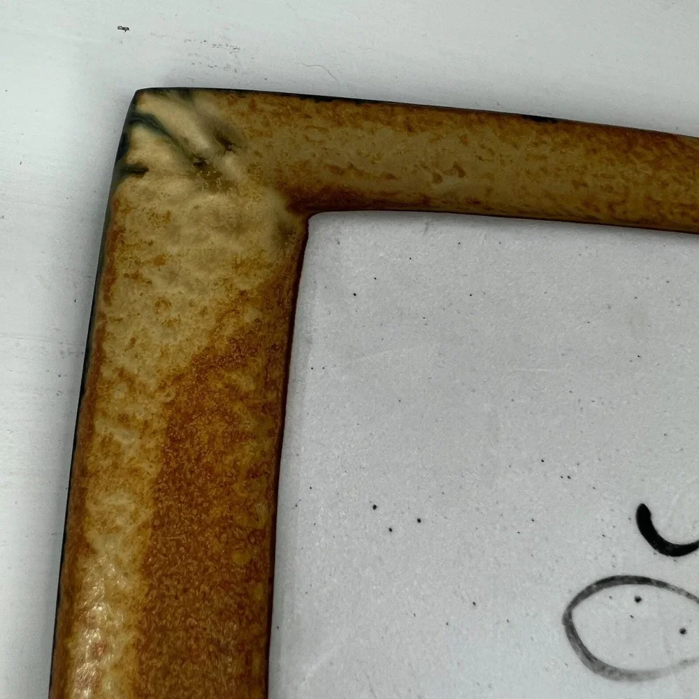Signed Loren Lukens Studio Pottery Modern Art Dinnerware Plate Platter Vintage